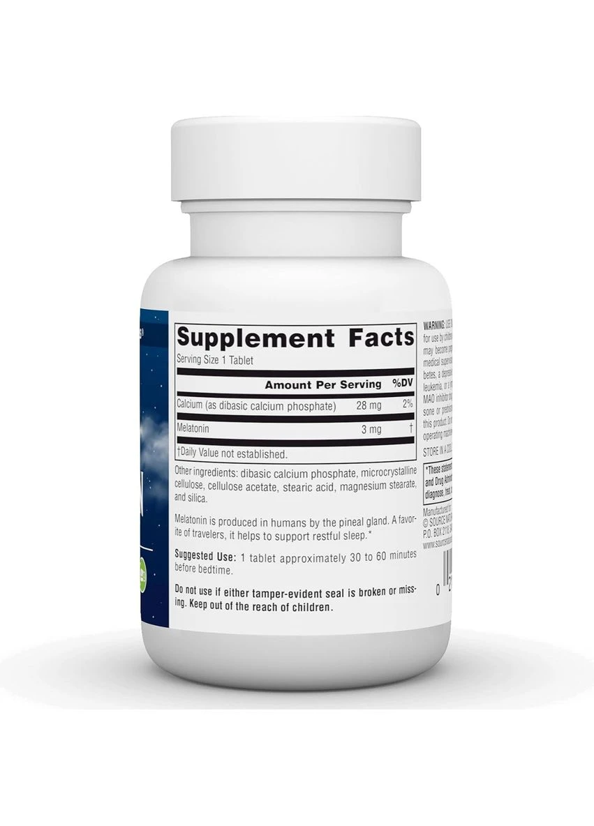 Мелатонін 3мг, Sleep Science,, 120 таблеток швидкої дії Source Naturals (326054510)