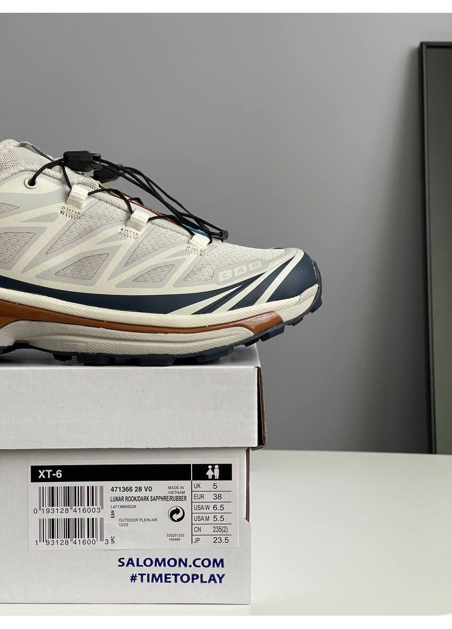 Білі Осінні кросівки чоловічі і жіночі salomon xt-6 soft ground white | саломон хт-6 софт граунд білі No Brand