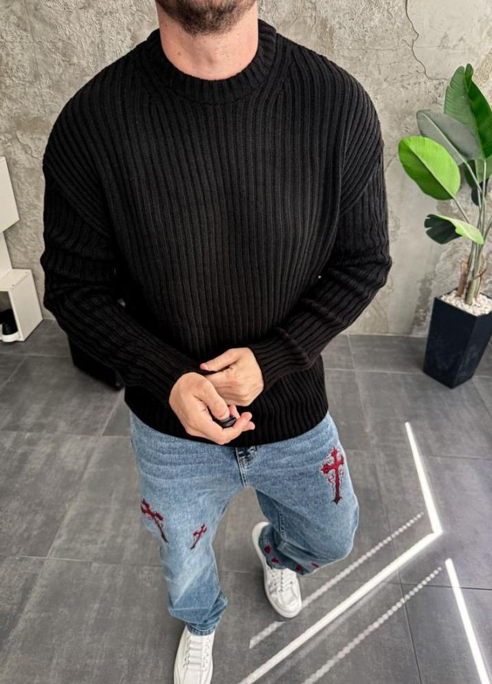 Чорний демісезонний света чоловічий стиильний весна осінь теплий No Brand