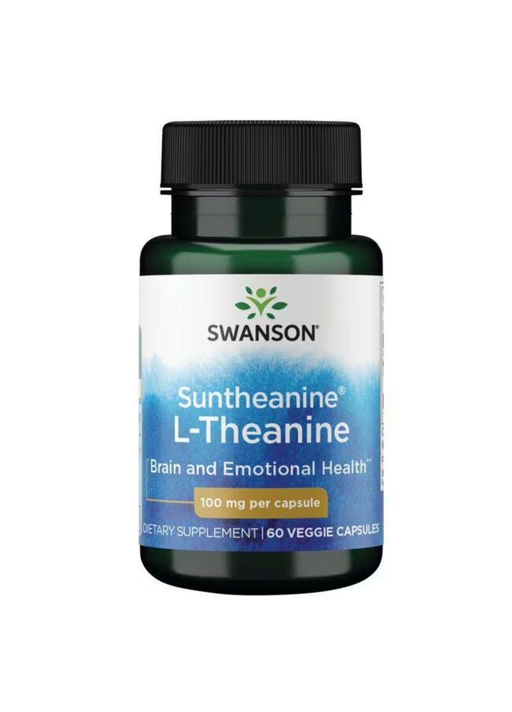Аминокислота L-Theanine 100 mg Suntheanine, 60 вегакапсул Swanson (293480424)