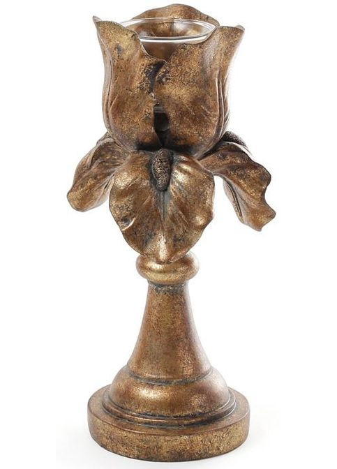 Подсвечник "Ирис" 13.5х12х25.5см, бронза Bona (332667681)