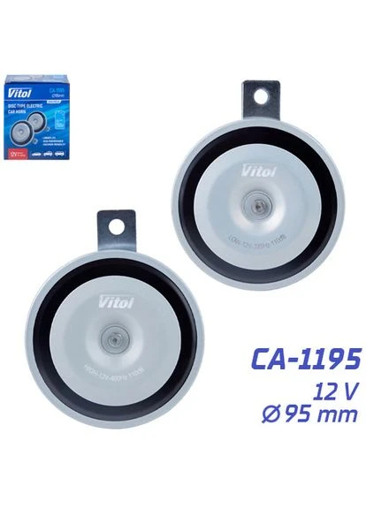 Сигнал електромагнітний дисковий CA-1195/ /12В/D=95mm Vitol (390012193)