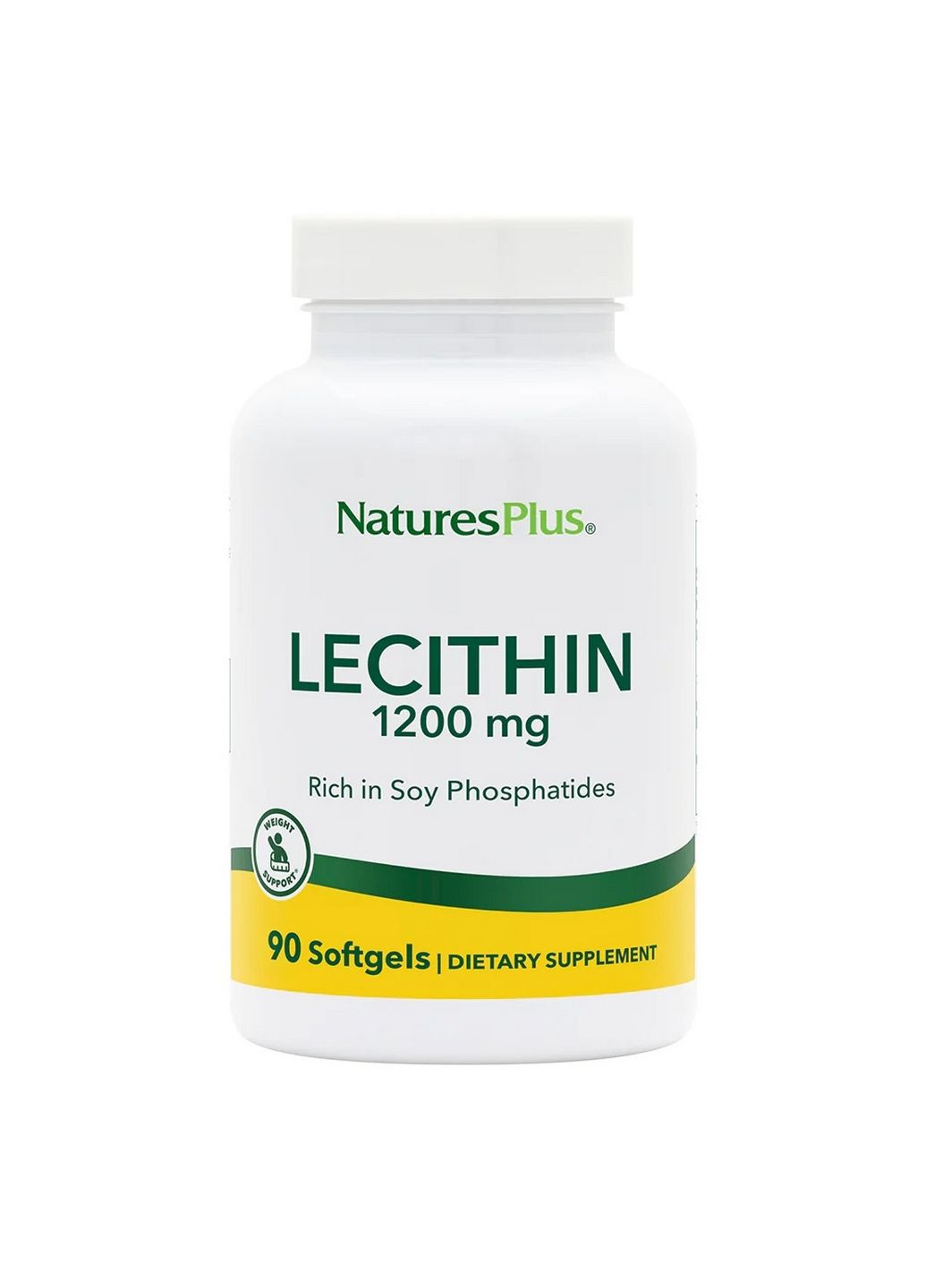 Натуральная добавка Lecithin 1200 mg, 90 капсул Natures Plus (293478280)