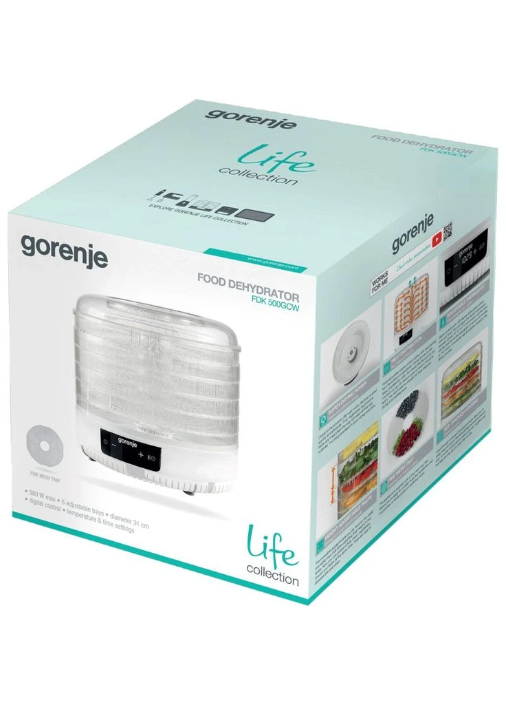 Сушилка для овощей и фруктов FDK500GCW [90876] Gorenje (400981671)