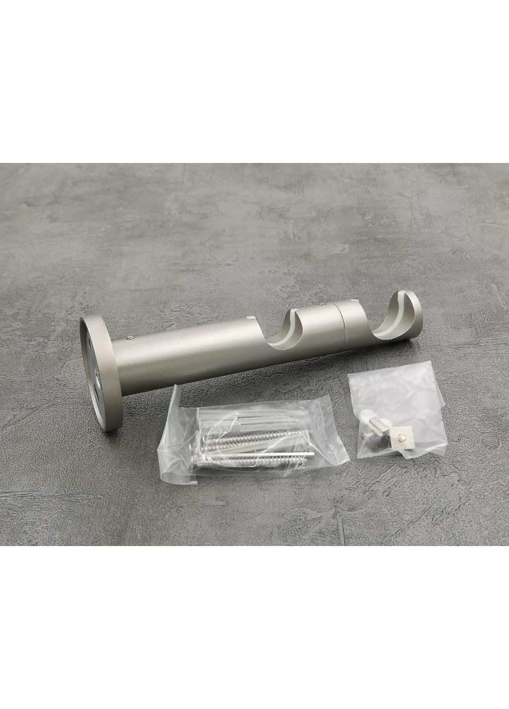 Карниз Афина гладкая штанга двойной универсальный 25/19 мм 240 см Сатин Quadrum (352781878)