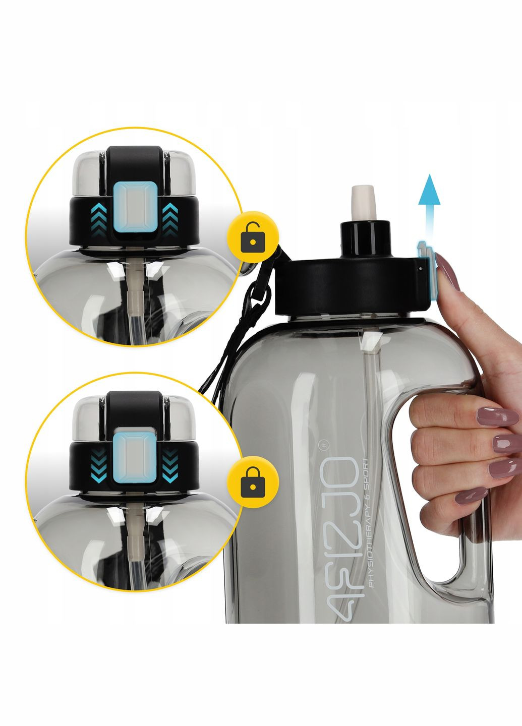 Бутылка для воды спортивная 2000 мл Grey () 4FIZJO P-5905973403825 (315440907)