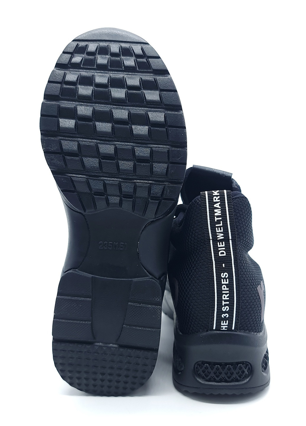 Черные всесезонные женские кроссовки черные текстиль l-18-6 240 мм(р) Lonza
