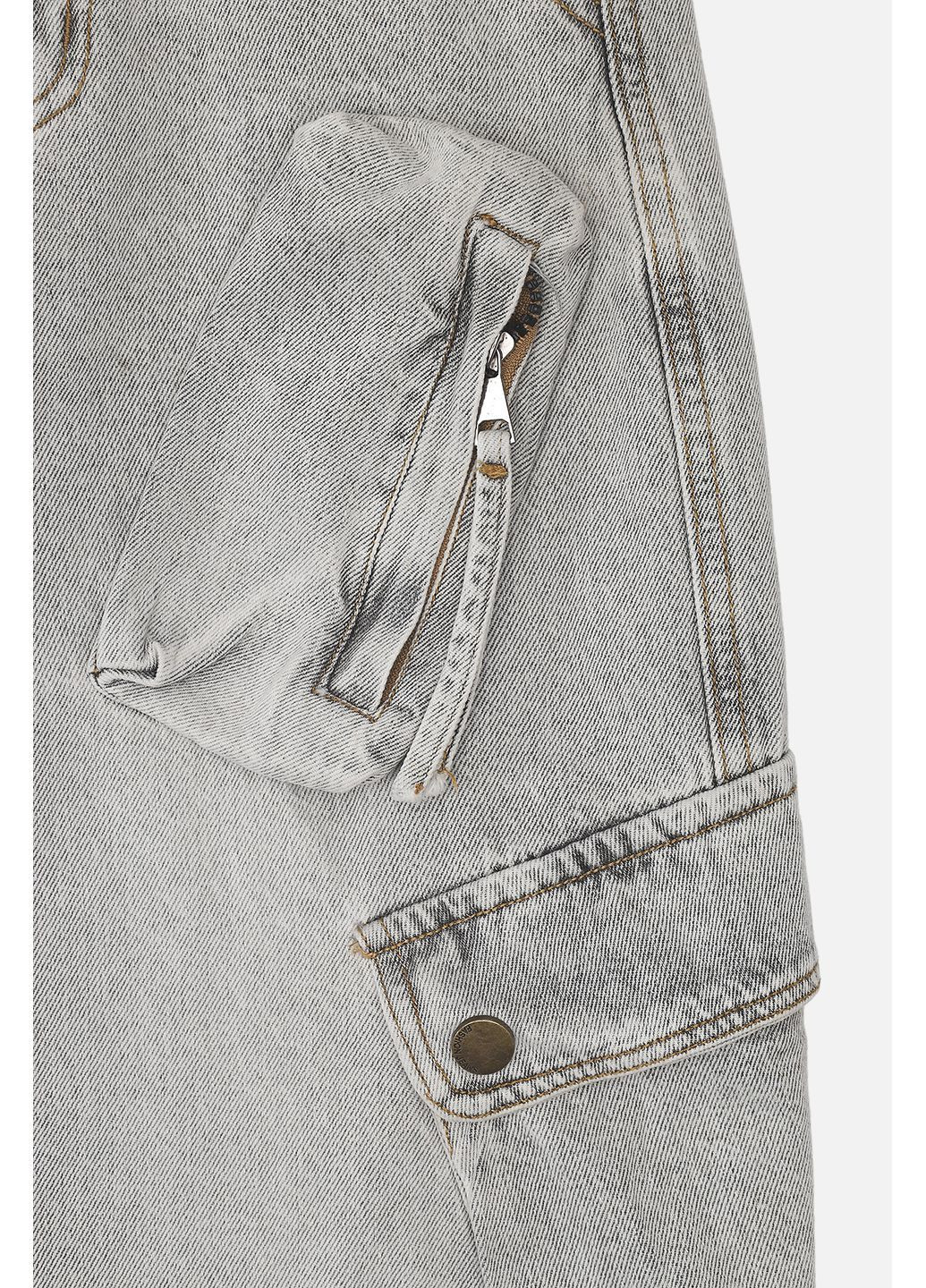 Джинси relax для дівчинки колір світло-сірий CB-00269742 No Brand (362025309)