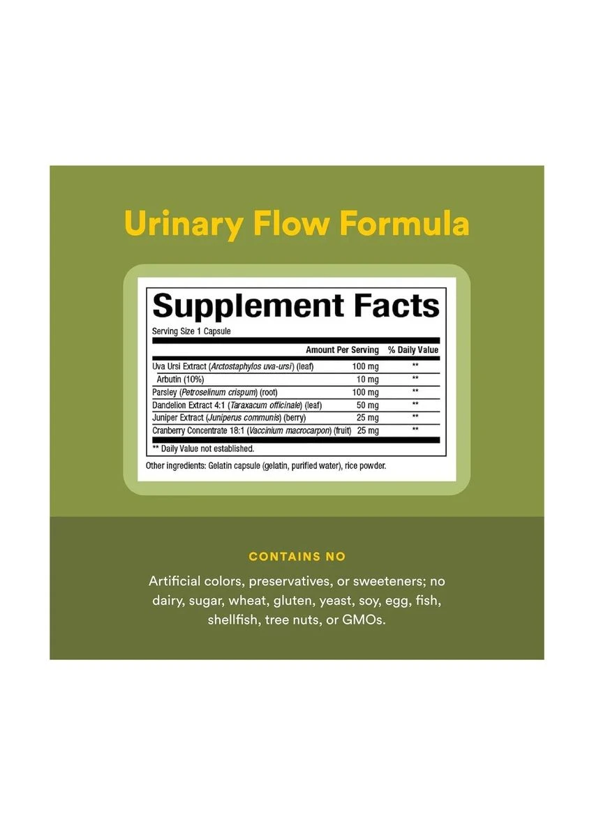 Добавка для сечових шляхів Urinary Flow Formula, 90 капсул Natural Factors (386320556)