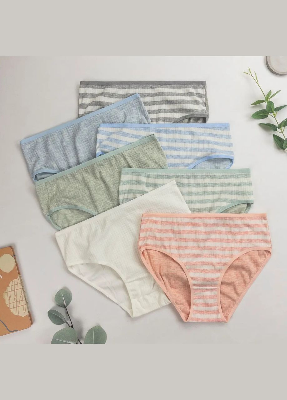 Набір жіночих трусиків батал тижневок в рубчик Nicoletta (336889749)