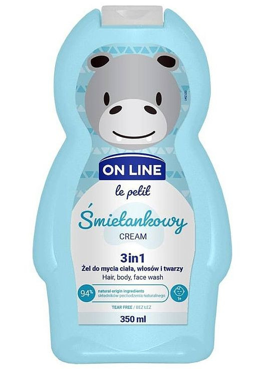 Засіб для миття волосся, тіла й обличчя "Крем" Le Petit Cream 3 In 1 Hair Body Face Wash 350ml (871055-191418) On Line (368623500)