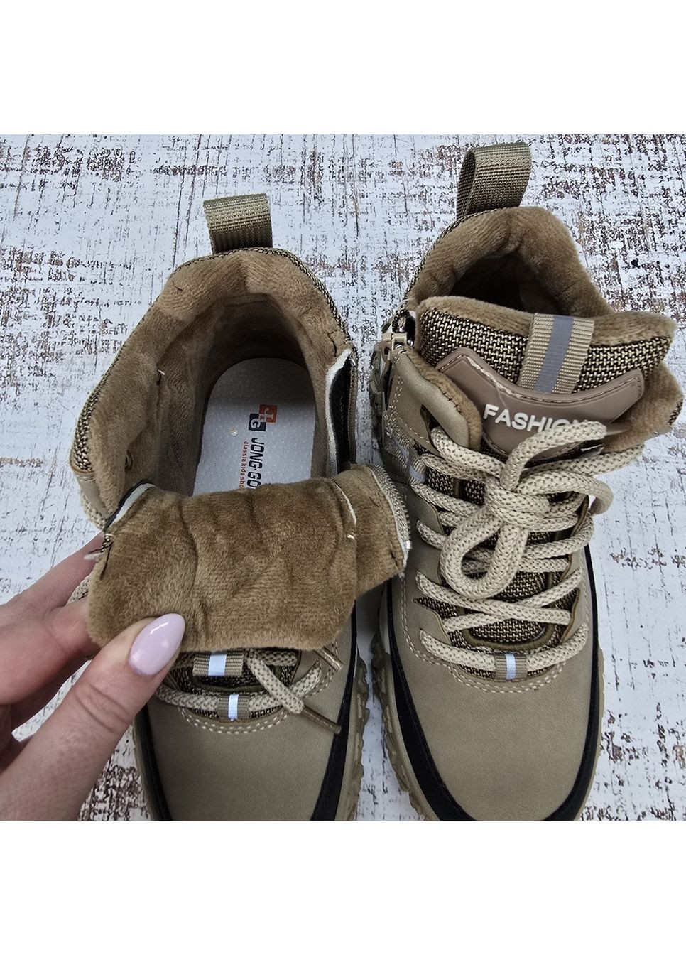 Бежевые повседневные осенние демисезонные ботинки Jong Golf