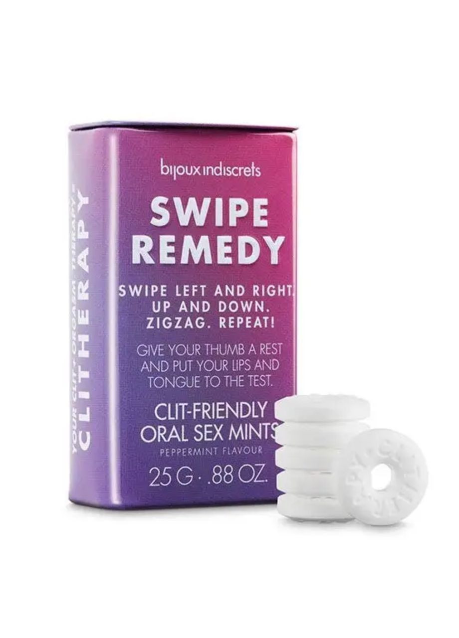 Конфеты для орального секса мятные "Swipe Remedy - clitherapy oral sex mints" (25 г) Bijoux Indiscrets (302437422)
