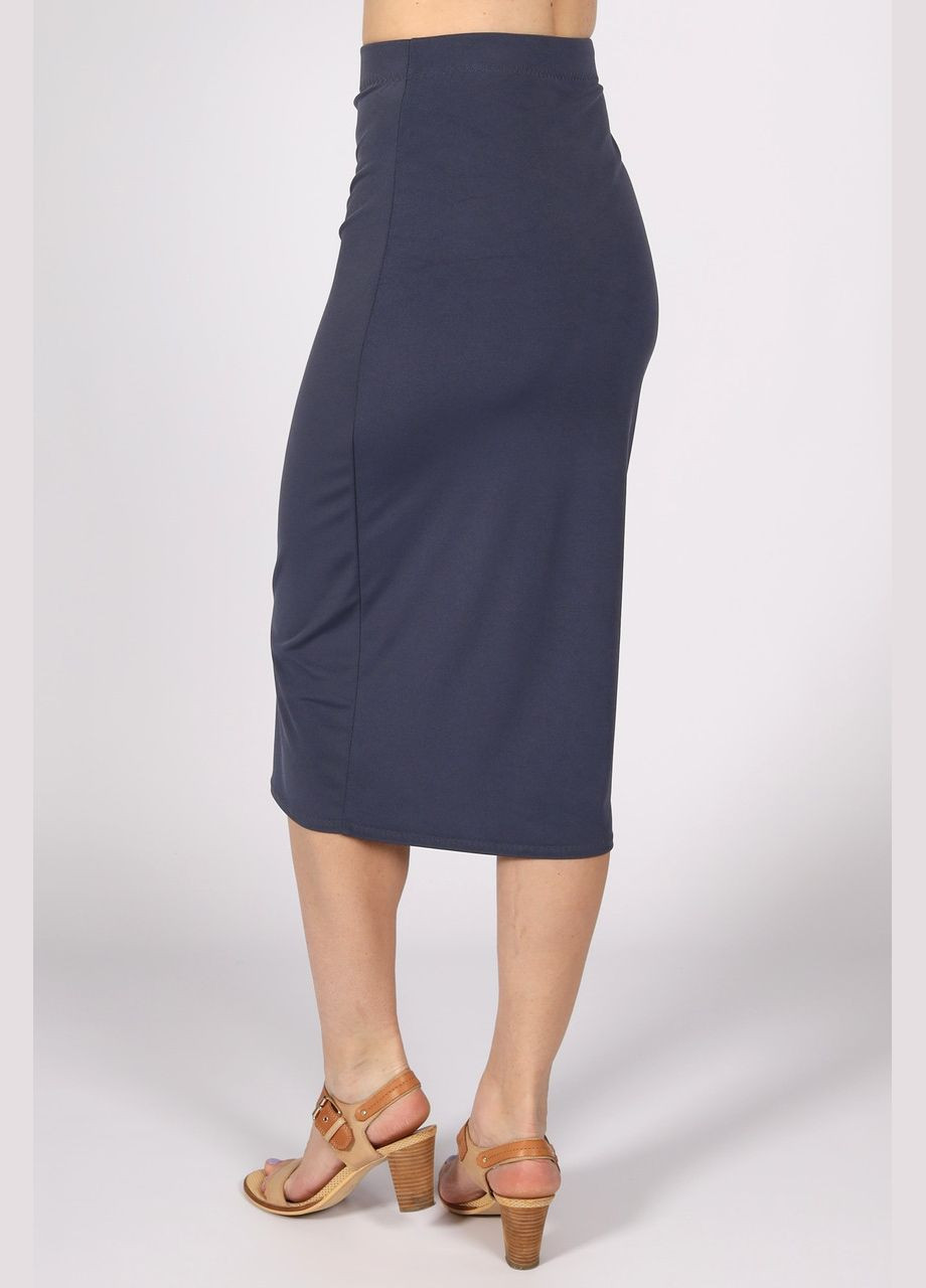 Спідниця-олівець нижче колін, жіноча, трикотажна, класична, обтягуюча, міді, однотонна. Чорна No Brand (321964543)