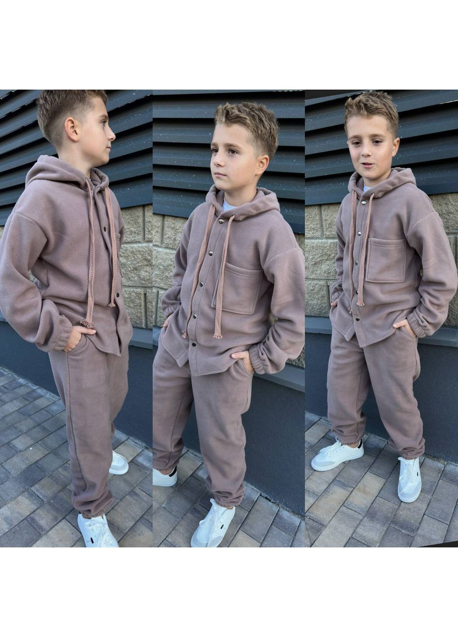 Флісовий спортивний костюм на хлопчика сорочка та штани Nositi (369036543)