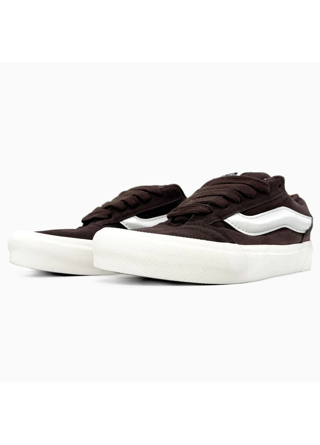 КРОССОВКИ ЖЕНСКИЕ VANS KNU SKOOL BROWN/WHITE ВАНС КНУ СКУЛ БЕЛЫЕ No Brand белые демисезоны (392018077)