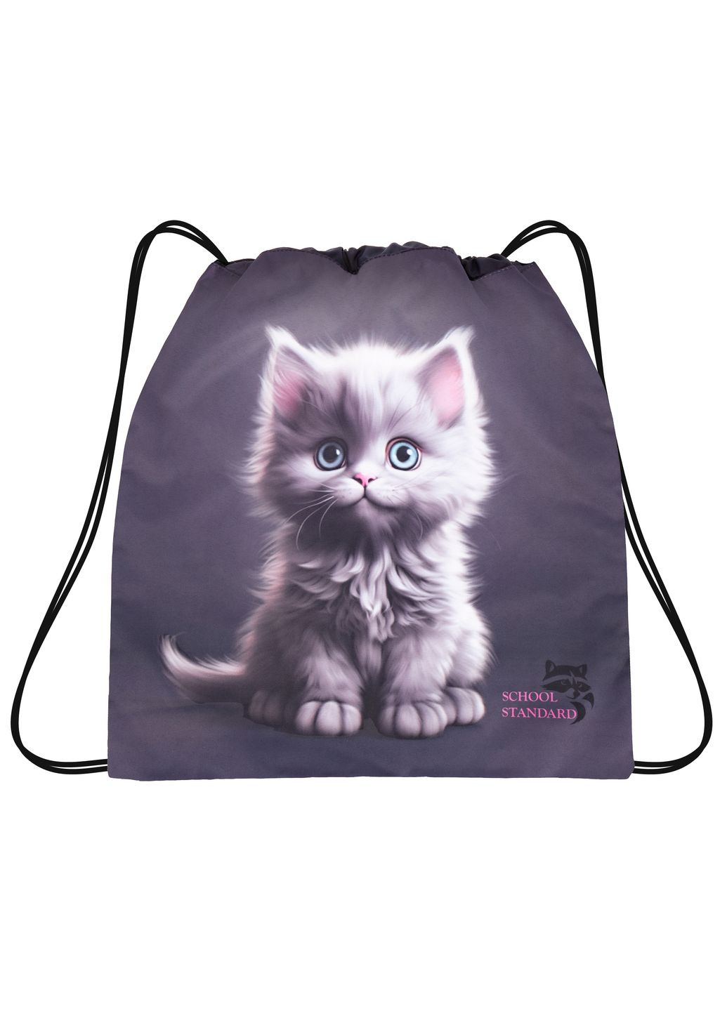 Мешок для сменной обуви для девочки с Котиком MSS-4 School Standard (293815096)