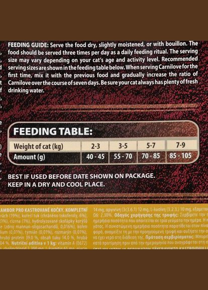 Сухой корм Cat Sterilised для стерилизованных кошек, ягненок и кабан, 2 кг (*) Carnilove (323219713)