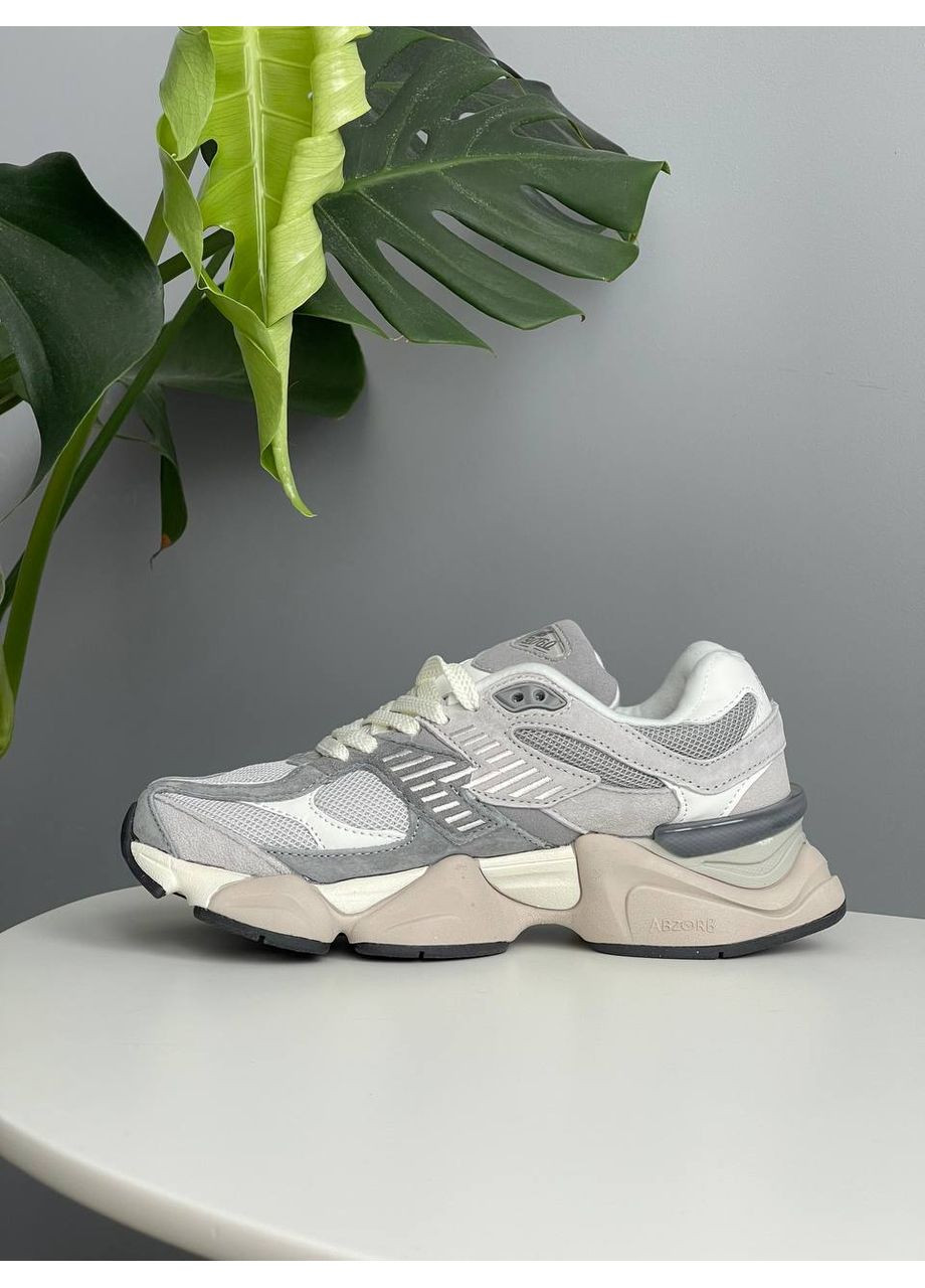 Серые демисезонные кроссовки мужские и женские new balance 9060 slate grey raincloud | нью беланс 9060 серые No Brand