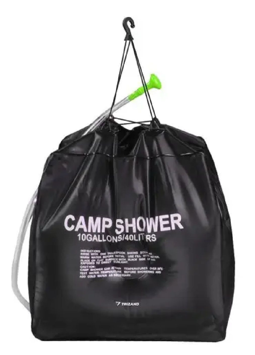 Душ переносной кемпинговый походный туристический со шлангом крючком для подвешивания 40 литров 40х40х24 см (477369-Prob) Черный Unbranded (296984596)