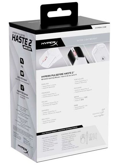 Мышь 6N0A9AA Pulsefire Haste 2, RGB, USB-A/WL/BT, HyperX (362712530)