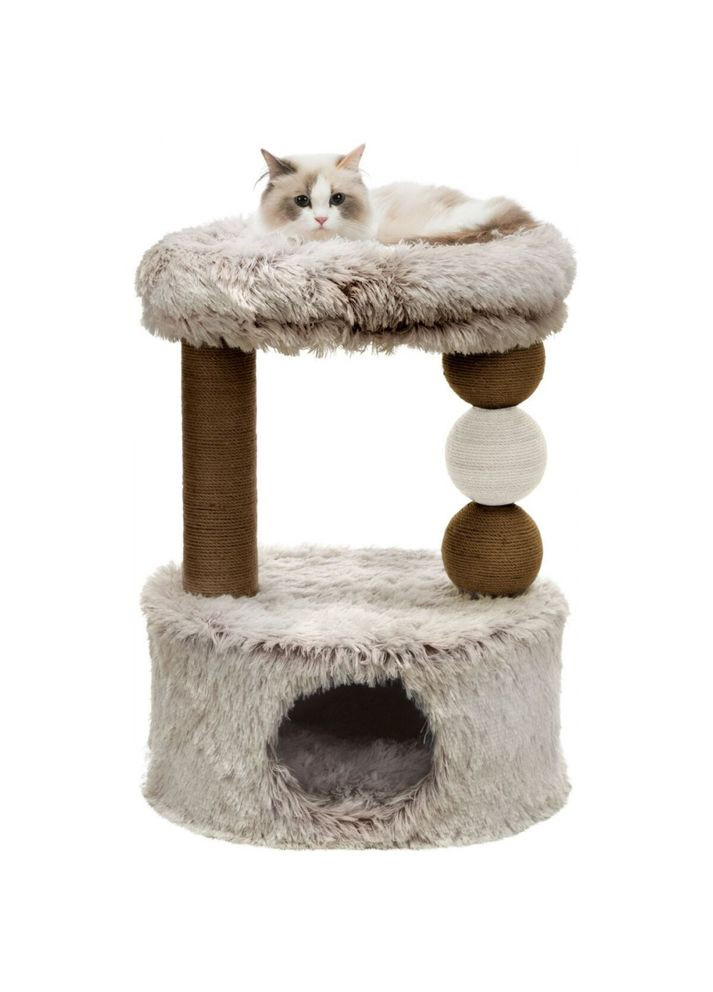 Царапка Harvey для кошек, джут/плюш/флис, 54х40х73 см (бело-коричневый) Trixie (362701361)