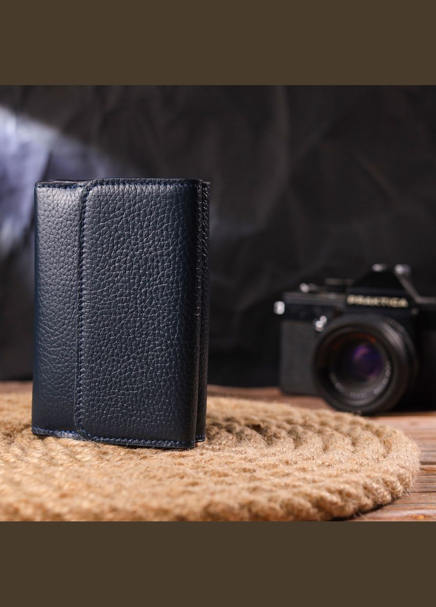 Практичный кошелек для женщин из натуральной кожи флотар 21593 Синий Canpellini (331911077)