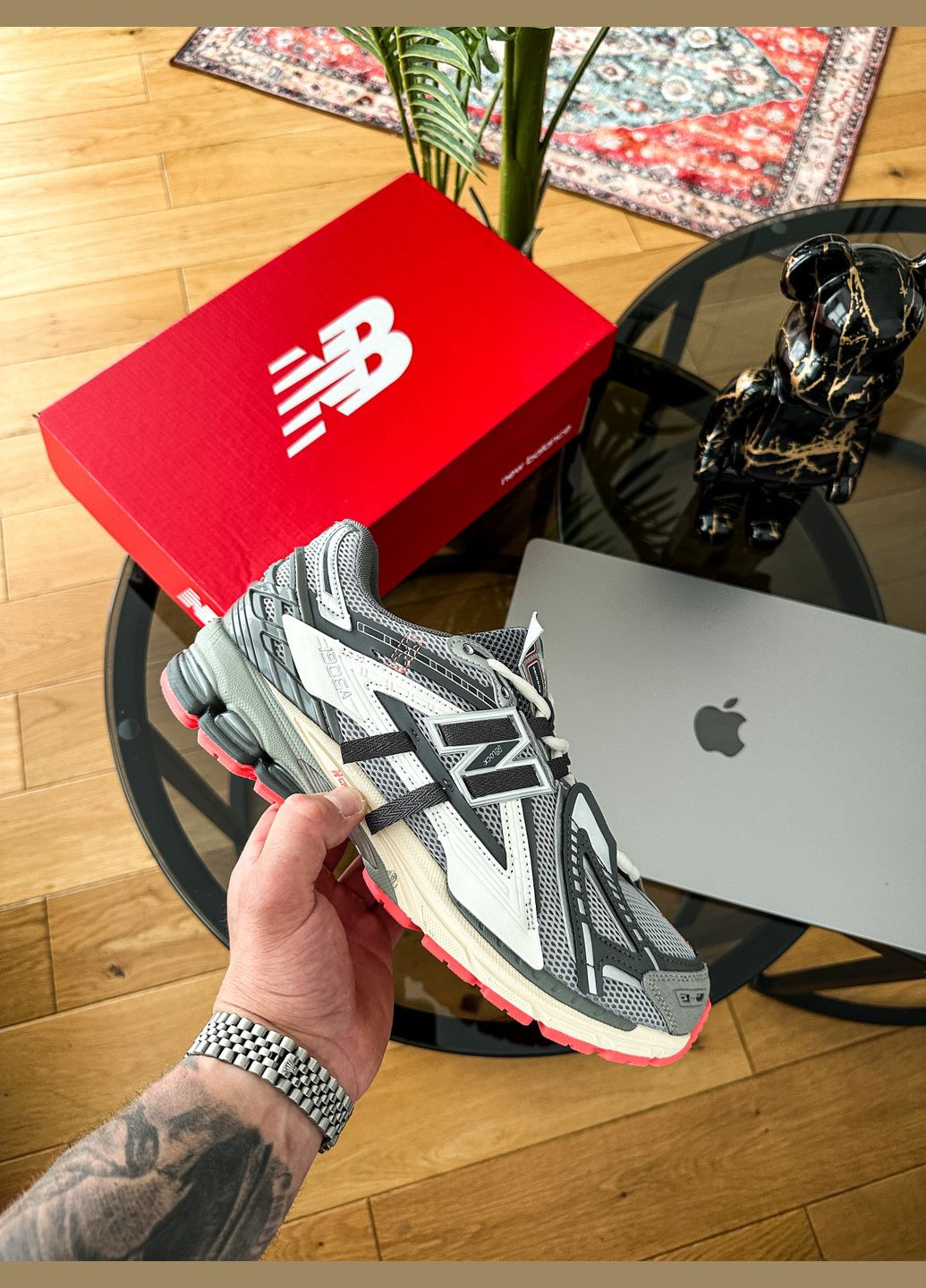 Серые демисезонные кроссовки мужские new balance 1906a slate grey drift red | нью беланс 1906 серые No Brand