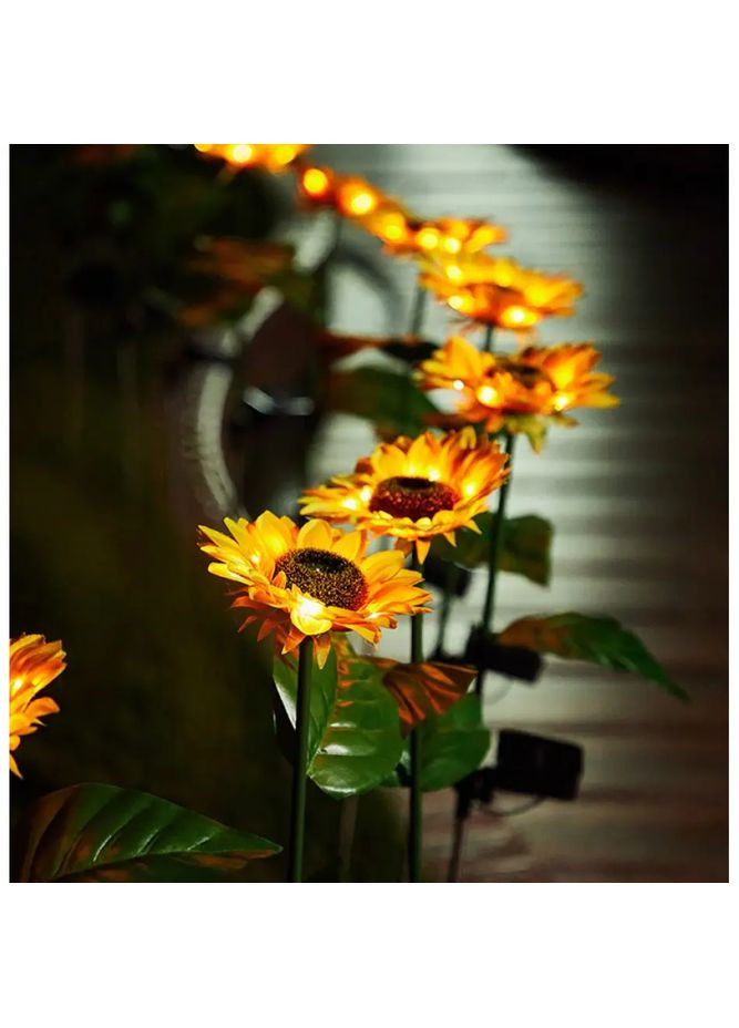 Садовий світильник на сонячній батареї Соняшник, 75 см, Теплий білий / Газовий світлодіодний ліхтар Dometic (370978092)