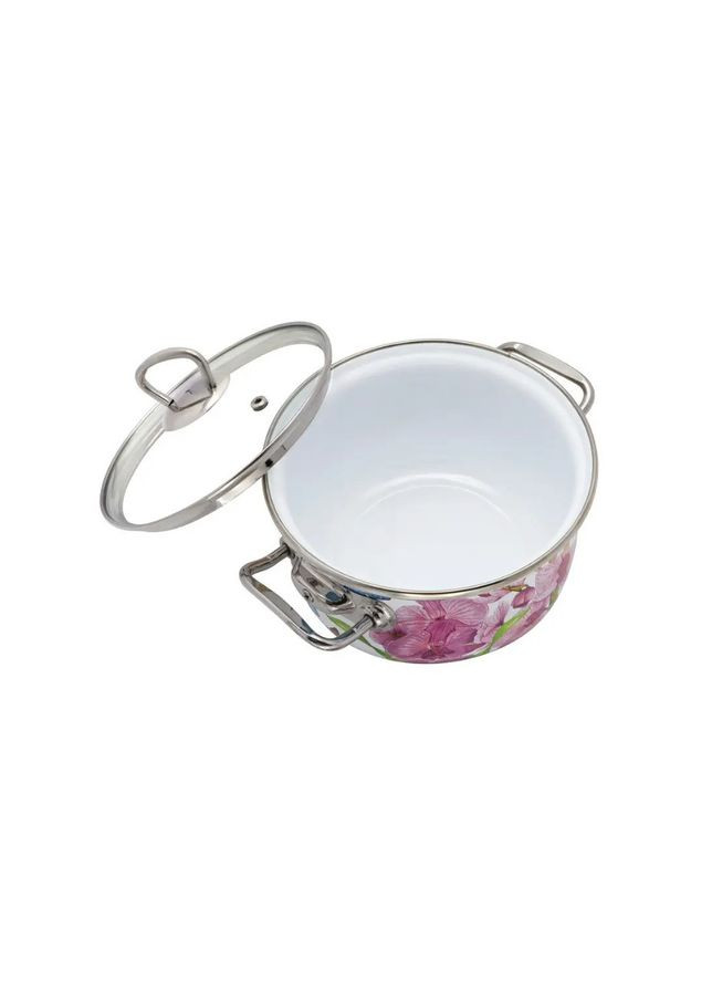 Каструля емальована 15116 "Орхідея" (4 л) Interos (370162234)