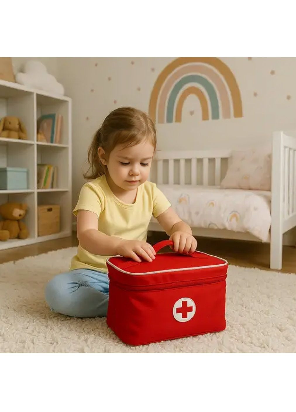 Дитячий розвивальний навчальний ігровий набір аптечка в сумці з аксесуарами для дітей малюків 22x15x13 см (480250-Prob) Unbranded (332256936)