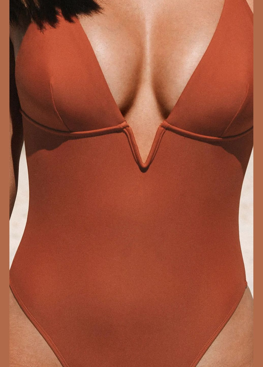 Терракотовый летний купальник CUPSHE