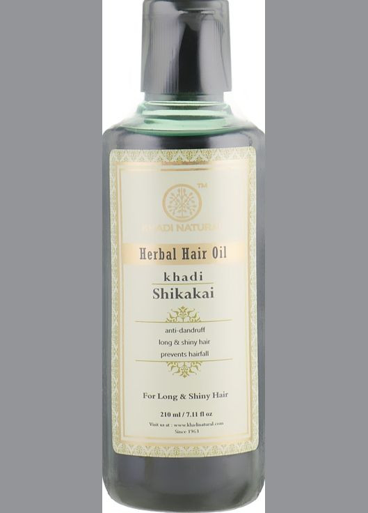 Натуральное масло для волос "Шикакай" Ayurvedic Shikakai Hair Oil 210ml (674101-146261) Khadi (368602070)