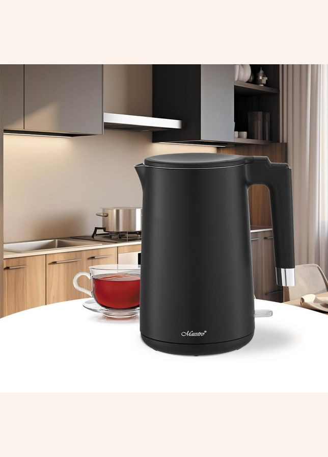Електрочайник-термос з подвійними стінками 1.7 л (MR-026-BLACK) Maestro (328601551)