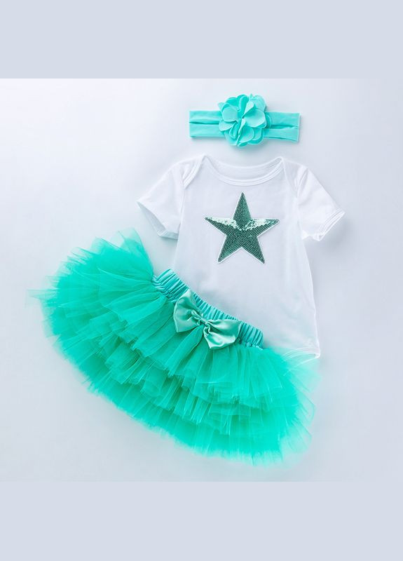 Боді дитячий зі спідницею та зірочкою ( 66см ) (7072) Qoopixie (334303914)