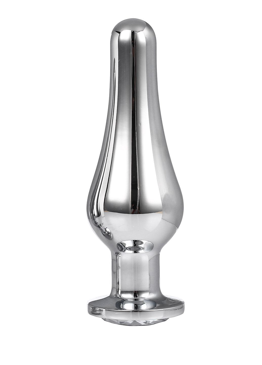 DT21825 анальна пробка конічної форми GLEAMING LOVE SILVER PLEASURE PLUG L Dream Toys (332053030)