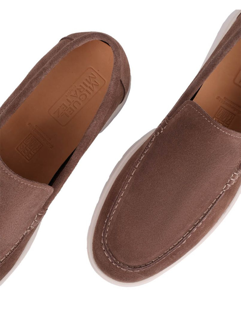 Бежевые мужские туфли m020ab-611-mu27 бежевый замша Miguel Miratez