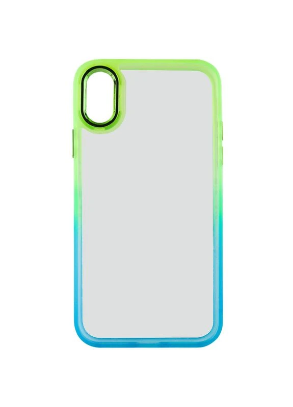 Чохол TPU+PC Fresh sip series для Apple iPhone XS Max (6.5") Бірюзовий / Лимонний No Brand (351362435)