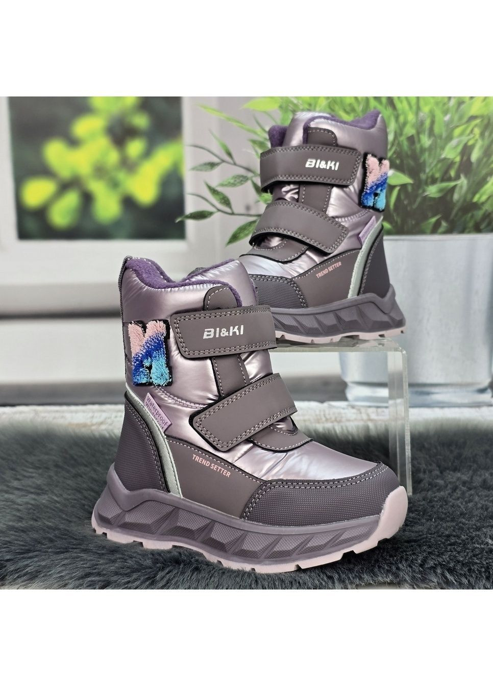 Черевики дитячі зимові для дівчинки Bi&Ki лілові на овчині Tom.M (369384027)
