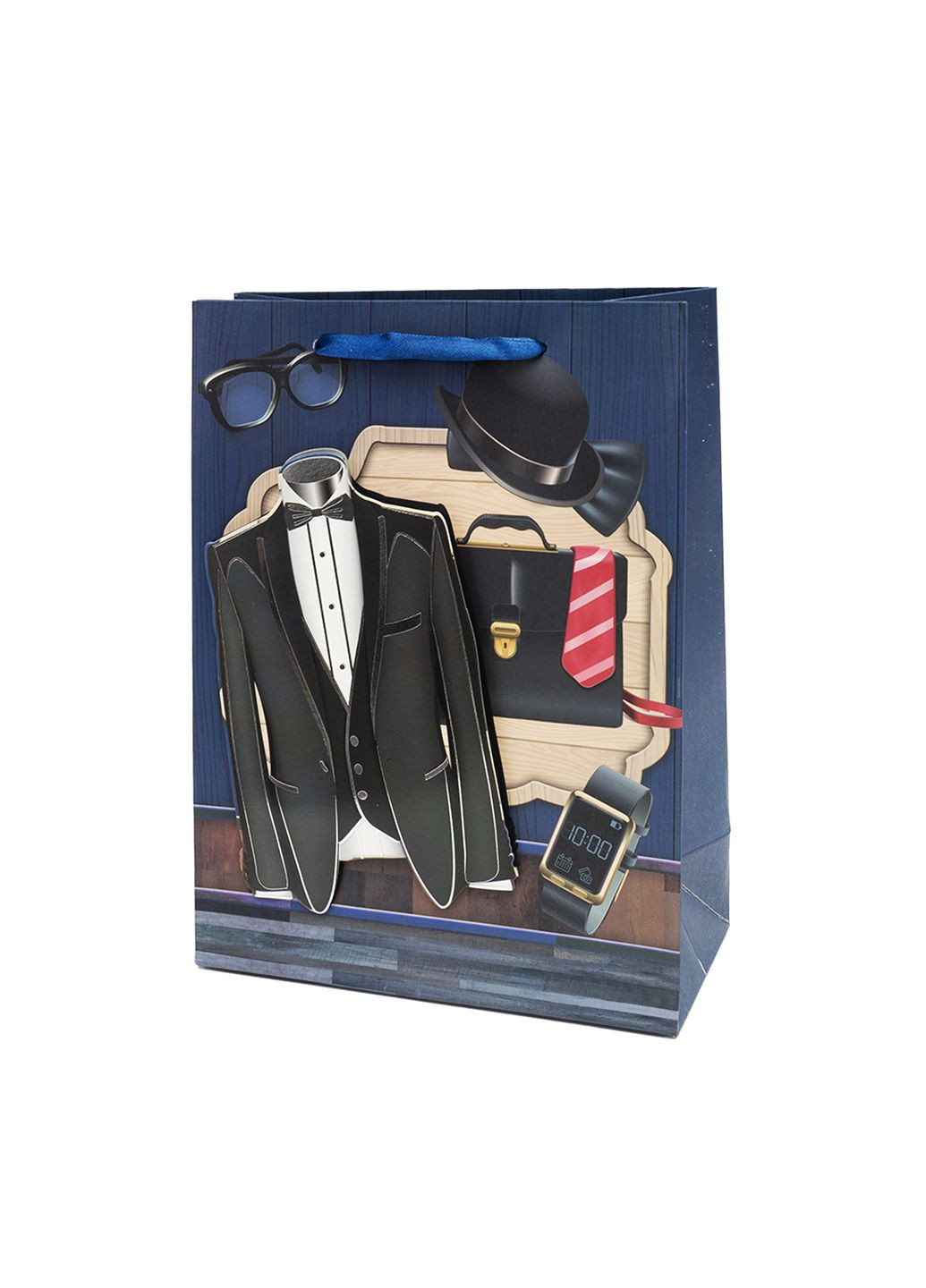 Подарунковий чоловічий пакет колір різнокольоровий CB-00258621 No Brand (314890334)