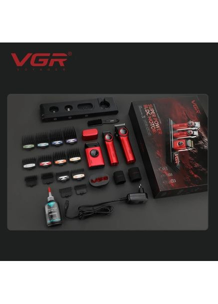 Професійний набір для барберів Stepless Pro 3 in 1 RED VGR (369612521)