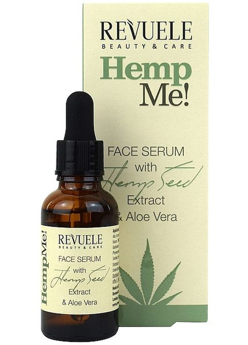 Сироватка для обличчя з конопляною олією Hemp Me! Face Serum With Hemp Seed 30ml (902642-75159) REVUELE (368615275)
