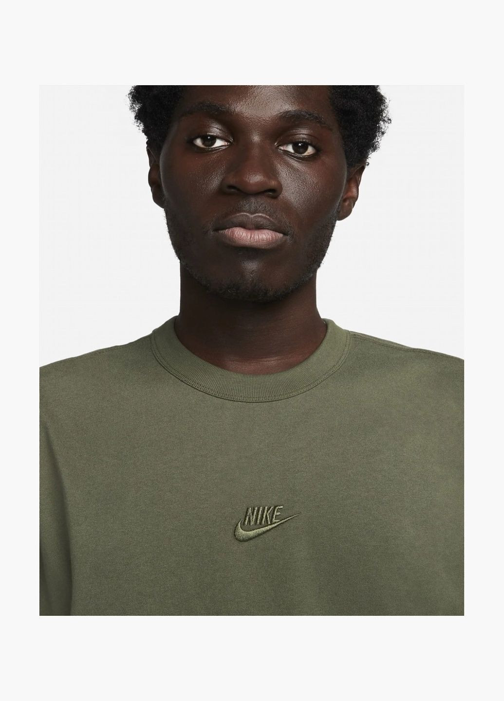 Оливковая мужская футболка nrg premium essentials t-shirt olive do7392-325 Nike
