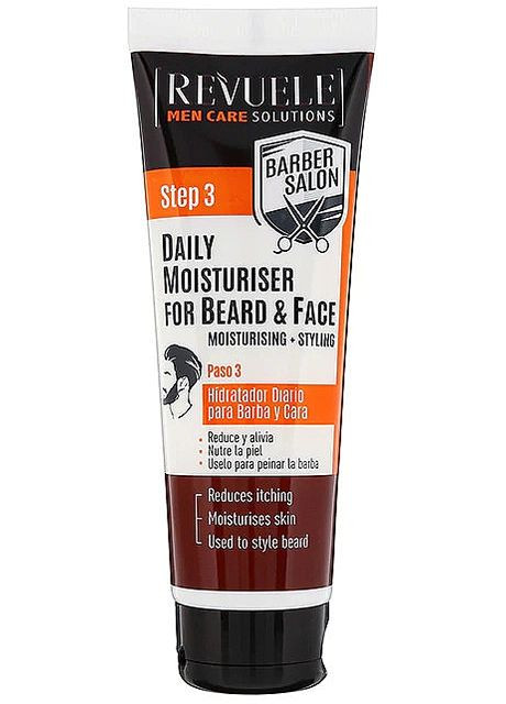 Зволожувальний крем для бороди й обличчя Men Care Barber Daily Moisturizer Beard & Face 80ml (935875-81909) REVUELE (368635205)