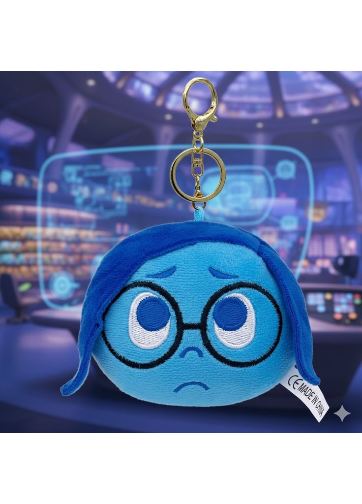Брелок Мыслями наизнанку плюшевый Inside Out Сум инсайд фигурка игрушка для ключей, рюкзака, сумки 8 см Shantou (302318807)