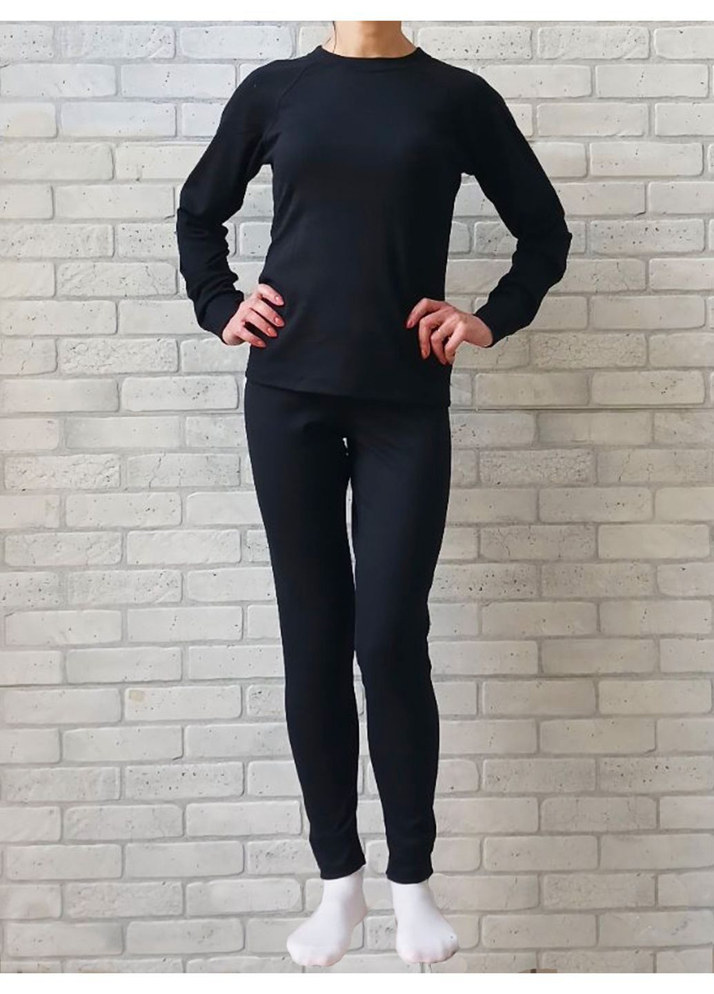 Тепла жіноча термобілизна чорна No Brand (369502931)