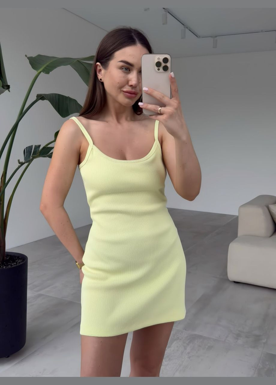 Світло-жовтий повсякденний сукня жіноча Україна однотонна