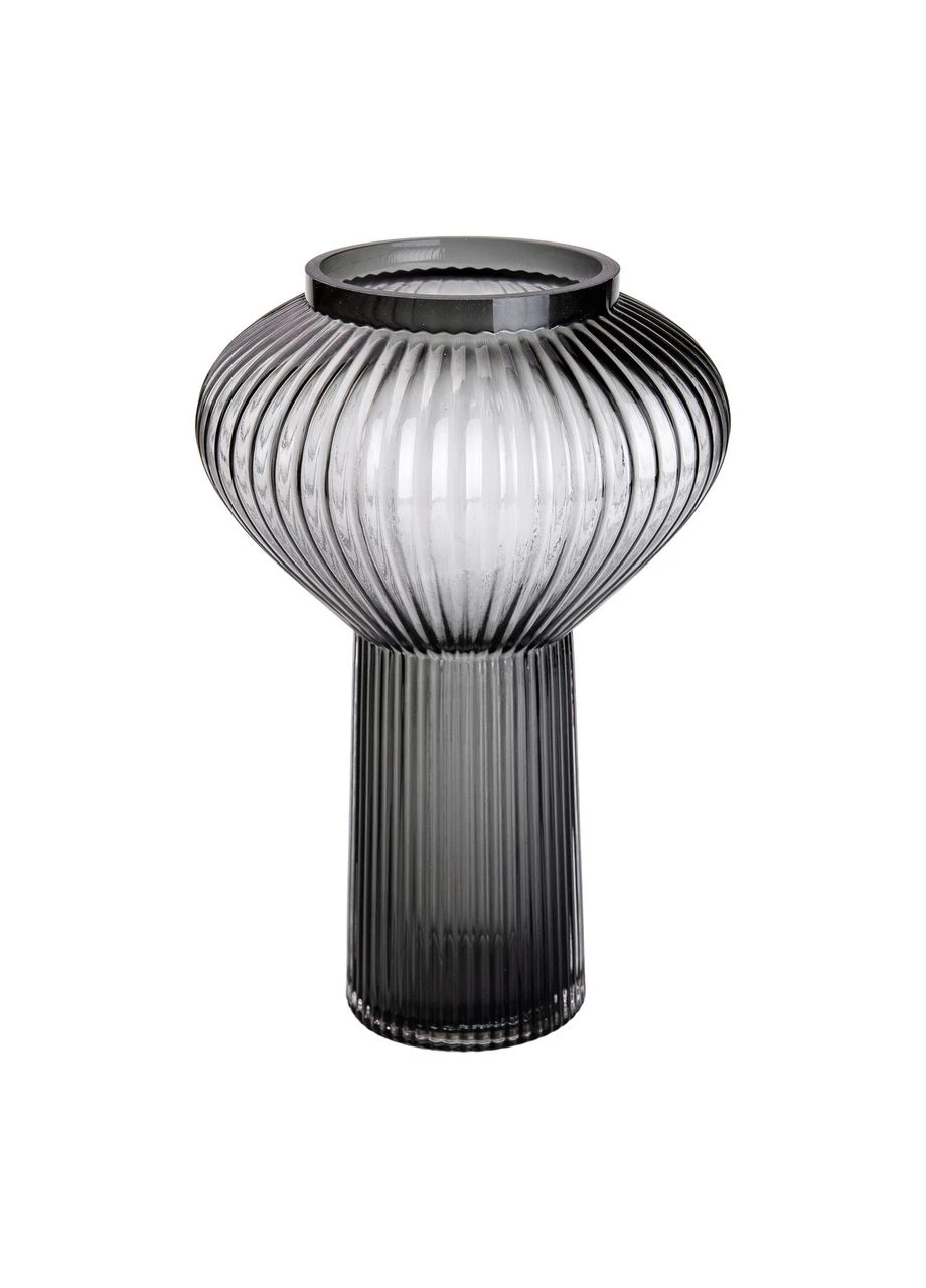 Стеклянная ваза 30 см серая HP-1718 Yiwu (397884751)