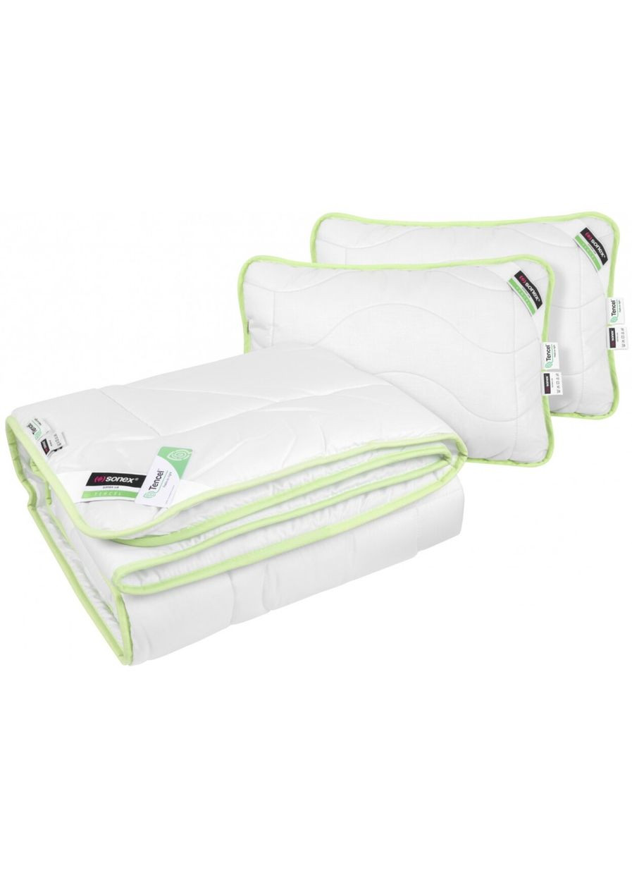 Комплект ковдра євро 200х220 та 2 подушки 50х70 Tencel SO102197 Sonex (316080229)