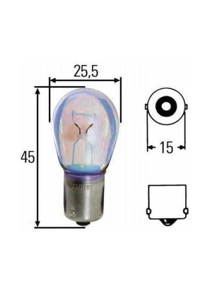 Лампа накаливания STANDARD P21W 12V 21W BA15s Hella (362091871)